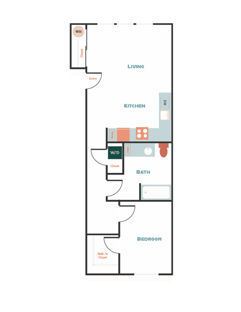 a floor plan of a residence with a bedroom and a loft